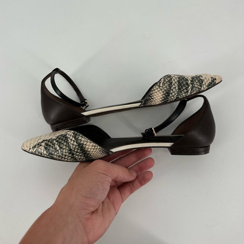 Tory Burch V Cut Ankle Strap Python Pointed Toe F… - image 8